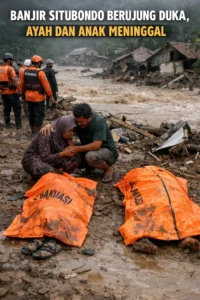 Read more about the article Banjir Situbondo Berujung Duka, Ayah dan Anak Meninggal