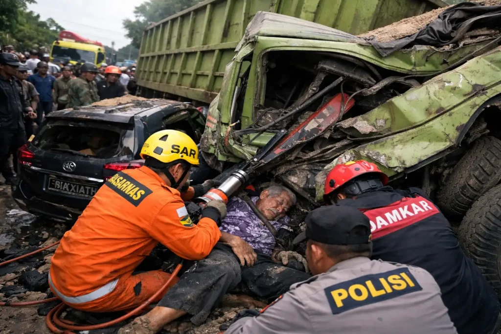 Kecelakaan Maut di Banyuwangi, Seorang Lansia Tewas Usai Terjepit Bodi Truk
