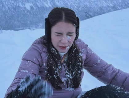 Lula Lahfah ketika belibur ke Norwegia