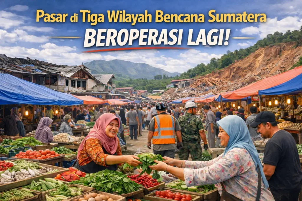 Pasar di Tiga Wilayah Bencana Sumatera Beroperasi Lagi