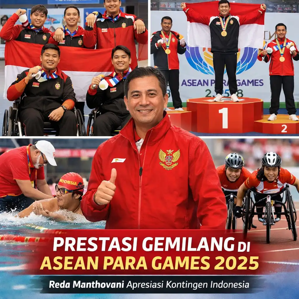 Prestasi di ASEAN Para Games 2025 Melonjak, CdM Reda Manthovani Mengapresiasi Kontingen Indonesia