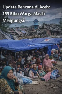 Read more about the article Update Bencana di Aceh: 155 Ribu Warga Masih Mengungsi, Pemerintah Pacu Pembangunan Huntara