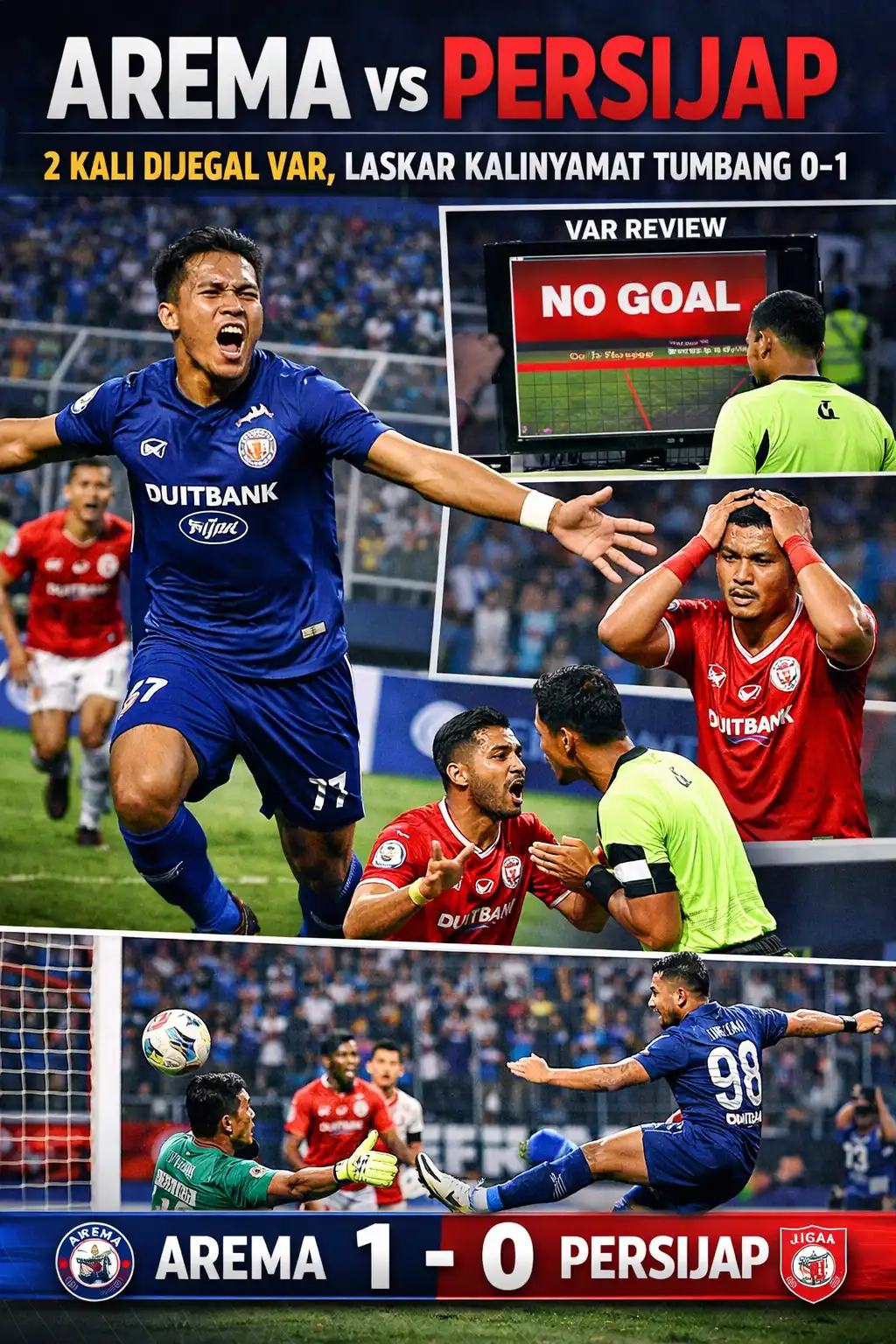 Read more about the article Arema vs Persijap: Hingga 2 Kali Dijegal VAR, Laskar Kalinyamat Tumbang 0-1